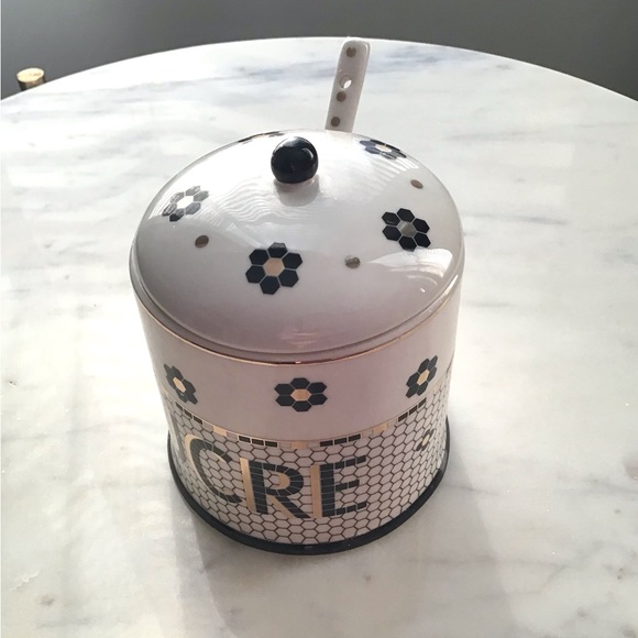 Anthropologie Bistro Tile Sugar Bowl NIB - Picture 9 of 11